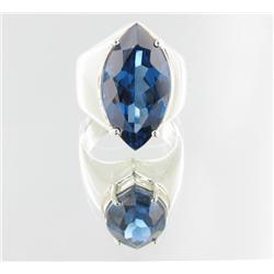 73.95ct Sterling Ring London Blue Topaz (JEW-2431)