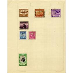 1930s/50s Chile Hand Made Stamp Album Page 7pcs (STM-0296)