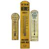 Advertising thermometers (3), Isaly Dairy, Bruckner Bros. Soda Waters-NY & Hermes Ice Cream, all woo