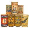 Image 1 : Country store rolled oats containers (7), includes Fairway, Vanity, Quaker, Armour's White & Armour'