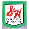 S&H Green Stamps hanging sign, large 2-sided light up, molded plastic in metal frame, Exc cond, 52"H