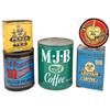 Image 1 : Country store tins (5), Planters Peanuts, MJB Coffee, Penza Tea & Louvain Coffee (both by Sears Roeb