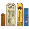 Advertising thermometers (4), Eagle Soap Co.-West Reading, PA, Kolbe Fish Co.-Erie, PA, Superior Dai