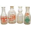 Milk bottles (4), Indian Hill Farm Dairy-Greenville, ME, North Shore Dairy Co.-Chicago, Steffen's Mi