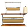Image 1 : Country store wrapping paper rack, "Columbia" double rack w/string holder, wood & metal, Exc cond, 2