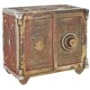 Image 1 : Bank, double door safe w/combination lock, cast iron w/coin slot in back, c.1890's, VG orig cond, 6"