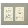Mechanical bank patent drawing prints for "Always Did 'Spise a Mule", patent issued to James H. Bowe