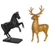 Image 1 : Banks (2), Deer & Rearing Horse, both cast iron w/orig paint, Exc & VG cond, 9" & 8"H.