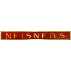 Neisner Neisner's reverse paint on glass sign, VG cond in newer metal frame, 7. ...