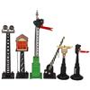 Image 1 : Train accessories (6), Lionel 82N Automatic Semaphore, unmarked caution sign, floodlight tower, watc