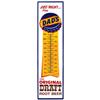 Image 1 : Dad's Root Beer thermometer, self-framed embossed metal w/bottle cap graphics, very colorful, Exc+ c