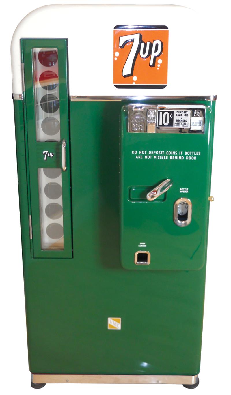 7-Up vending machine, VMC-81, 10 Cent, Very Rare, embossed door, white ...