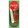 Image 1 : Coca-Cola Masonite thermometer, c.1944, complete w/orig thermometer, 2 additional mounting holes, o/