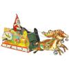Image 1 : Toy, Santee Claus in Sleigh, mfgd by The Ferdinand Strauss Corp, litho on tin windup, c.1920's, VG/E