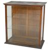 Image 1 : Country store counter display case, oak w/2 glass shelves & rear door, VG orig cond, 21.5"H x 21"W.