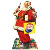 Image 1 : Pepsi-Cola Christmas Santa standup display, colorful litho on die cut cdbd, c.1950's, VG cond, 50"H 