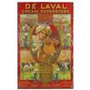 Image 1 : DeLaval Cream Separators sign, self-framed litho on metal, pictures the DeLaval Milkmaid, c.1915, Fa