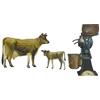 Image 1 : DeLaval Cream Separators match holder & cow & calf, litho on die cut metal, early 1900's items, matc