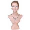 Mannequin bust, used in jewelry store, ears have metal inserts to hold earrings, chalkware, early 19