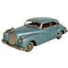 Toy car, 1952 Mercedes Benz 300B 4-door (sky blue), mfgd by Josef Neuhierl-Furth, metal wind-up w/ba