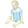 Mannequin, sitting baby w/molded blonde hair, open mouth, jointed arms, VG cond, 19"H.