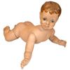 Mannequin, crawling baby boy, composition w/molded hair, jointed arms & legs form various poses, Exc