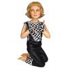 Mannequin, kneeling young girl, hard plastic w/blonde wig, swivels at waist, jointed at shoulders & 