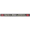 Walter A. Wood Harvesting Machines primitive wooden sign, c.1890, VG orig cond, 12.25"H x 143"W.