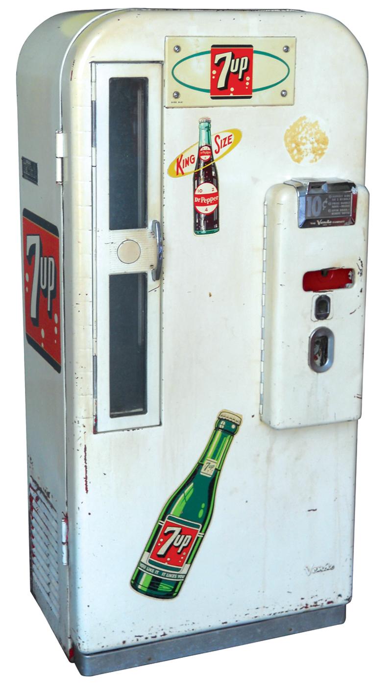 7-Up vending machine, Vendo V-81A, originally a Coca-Cola machine, Good ...