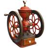 Coffee grinder, Enterprise American, cast iron w/orig red paint, wood drwr, c.1890, eagle finial, VG