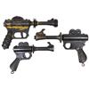 Toy guns (3), cast metal Buck Rogers 25th Century ray guns (2) & Atomic futuristic toy pistol by Dai