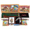 Red Ryder hunting & pocket knives (9), hunting knife w/sheath in box, lg pocket knife in wood box, c