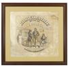 Homeopathic Mutual Life Insurance of New York advertising sign, litho on paper, shows doctors in the