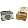 Image 1 : Cigar humidor & display box, McCaffrey's Humo, metal/glass w/hinged lid & Little Tom 5 Cent Straight