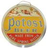 Image 1 : Breweriana, Potosi Beer sign, round metal sign w/Indian graphics & orig string hanger, Exc cond, 10"