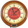 Image 1 : Gallery clock w/adv for Lucky Strike Tobacco-R. A. Patterson Tob. Cos., round wood case w/cdbd face,
