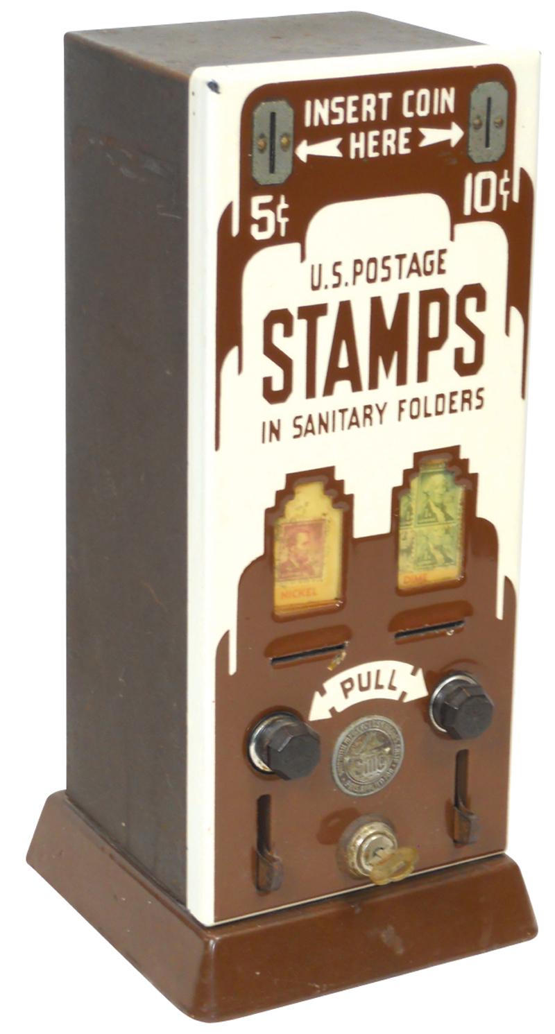 Coinoperated stamp machine, U.S. Postage Stamps5 & 10 Cents, mfgd by