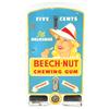 Image 1 : Coin-operated machine, Beech-Nut Chewing Gum 1 and 5 Cent vendor, metal case w/colorful graphics, mf