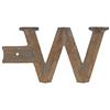 Image 1 : Windmill weight, letter "W", made by Althouse-Wheeler Co.-Waupun, Wisc., cast iron, VG cond, 9"H x 1