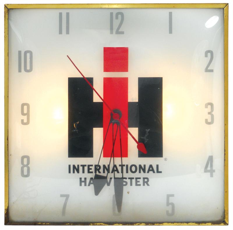 International Harvester lightup clock, mfgd by Pam Clock Co.New