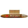 Image 1 : Cigar sign, Red Dot Cigar, colorful cigar-shaped litho on cdbd w/string hanger & orig mailing envelo