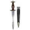 Image 1 : Militaria, WWII German SA dagger, wood handle shows German insignia, dagger marked Eickhorn Solingen