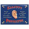 Image 1 : Elliott Ear Protector sign, made of "Crystaloid" & mfgd by The Whitehead & Hoag Co., VG/Exc cond, 7.