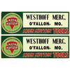 Image 1 : Keen Kutter embossed metal signs (2) from Westhoff Mercantile-O'Fallon, MO, new-old-stock in Exc con