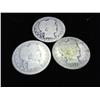 Image 1 : 3 ASSORTED BARBER QUARTERS (SILVER IS UP NOW)