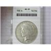 Image 1 : 1925 PEACE SILVER DOLLAR ANACS MS63