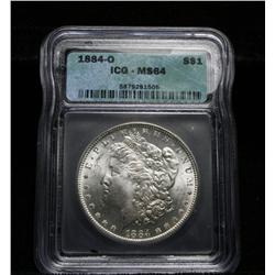 ICG 1884-o Morgan Dollar Graded ms64