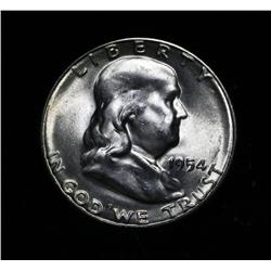 1954-s Franklin Half Dollar 50c Grades ms64