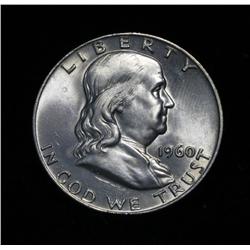 1960-d Franklin Half Dollar 50c Grades Choice Uncirculated ms64