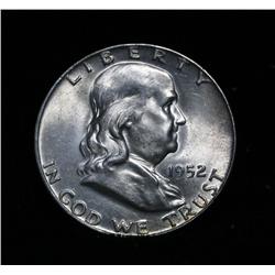 1952-d Franklin Half Dollar 50c Grades ms64